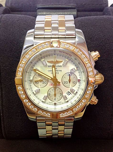 breitling chronomat 44 stahl / gold|breitling chronomat 44 diamond bezel.